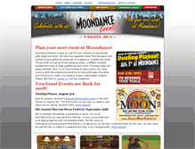 Tablet Screenshot of moondanceevents.net
